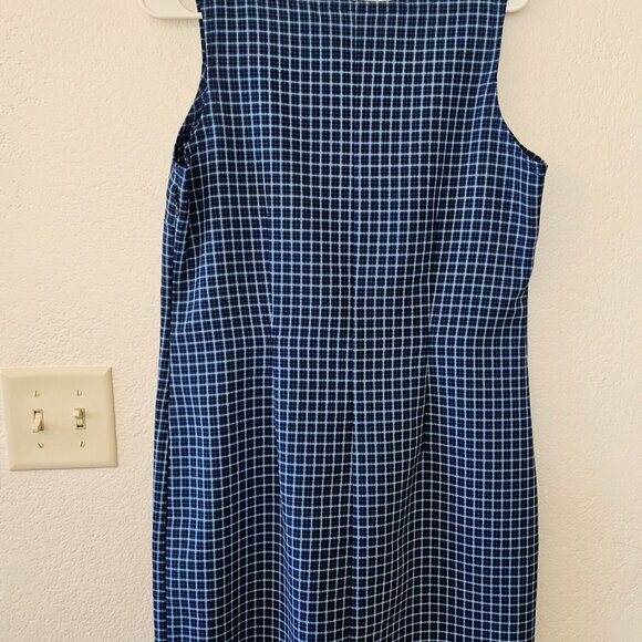 DBY Ltd Junior's Sleeveless Square Neck Dress Size 11 Blue Plaid - Picture 6 of 6